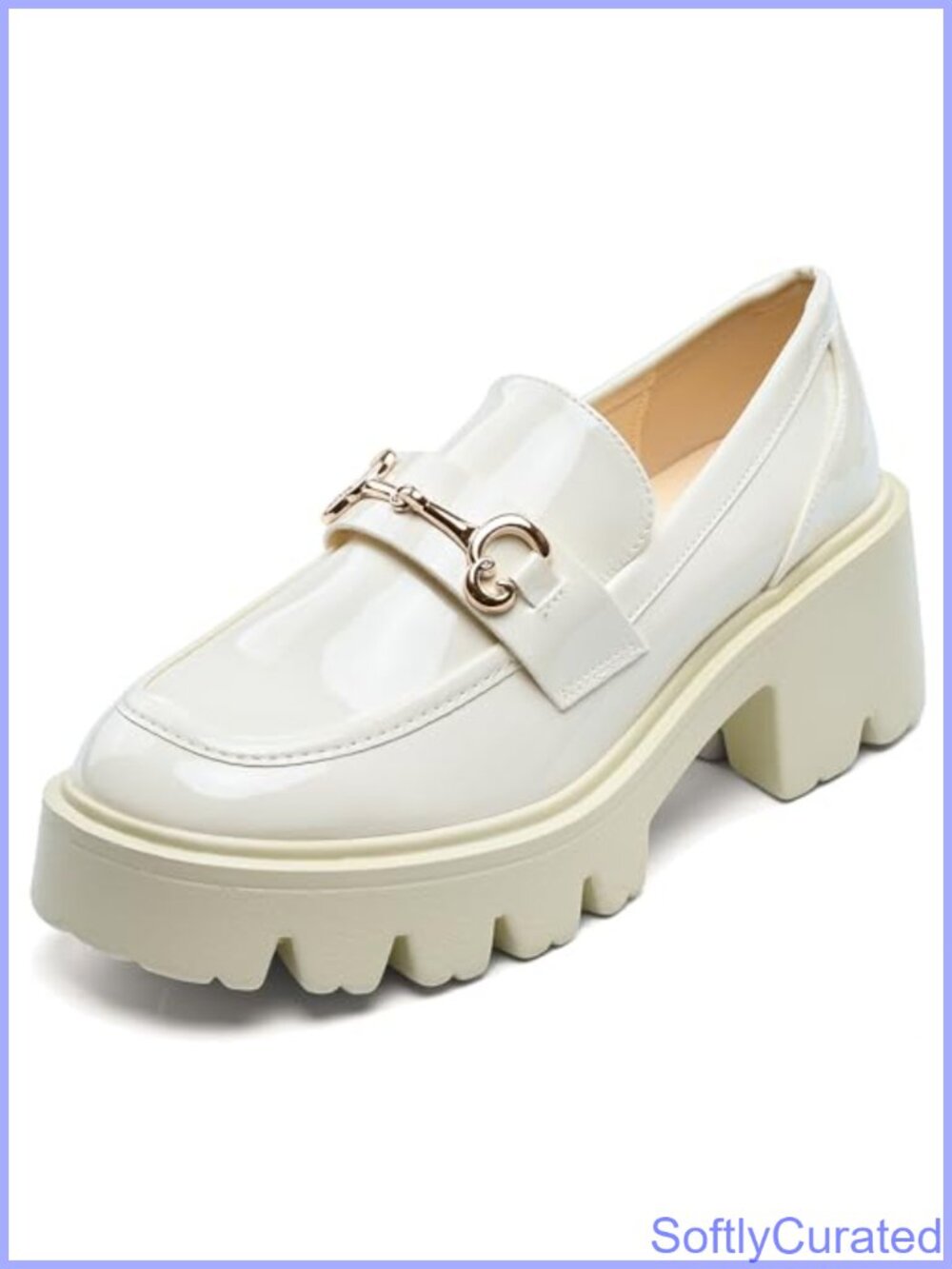 Platform Loafers Chunky Heel Block Dress Shoes Business Casual